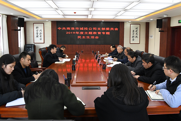 商洛市城投公司召開&ldquo;不忘初心    牢記使命&rdquo;2019年度主題教育專題民主生活會