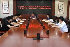 市城投公司第三黨支部開展&ldquo;不忘初心 砥礪前行&rdquo;主題黨日活動(dòng)